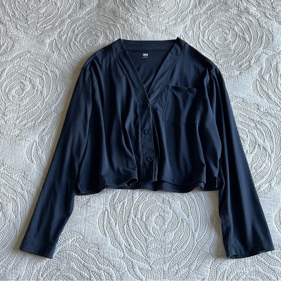 Lunya - Slumberknit™ Long Sleeve Top - Deep Blue - Picture 3 of 12